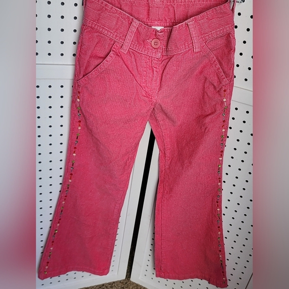 Gymboree White Top with Colorful Accents And Pink corduroy material Jeans - Picture 6 of 10